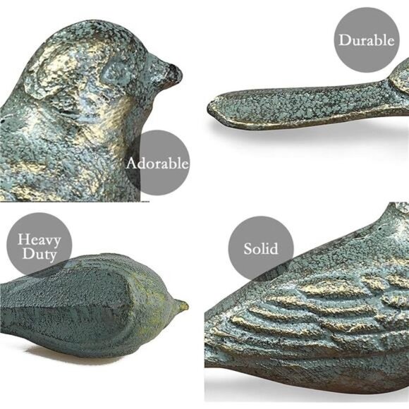 Cast IronDoor Stop Decorative Door Stopper for Bottom of Door,Cute Bird Doorstop - Picture 3 of 6